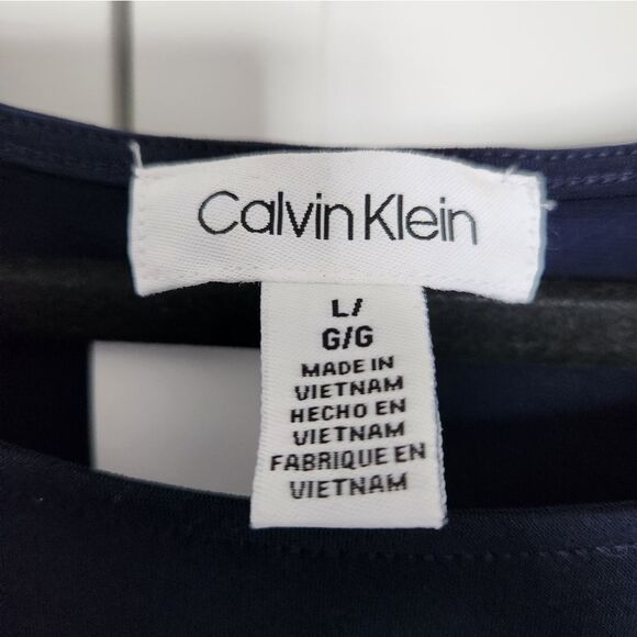 Calvin Klein Navy Blue Tunic Top Size L - Picture 7 of 10